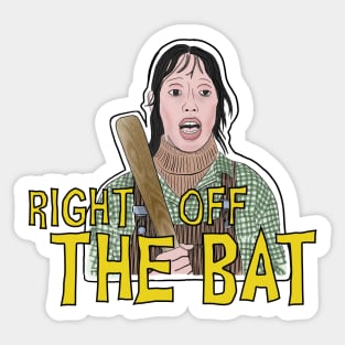 Right Off the Bat Sticker